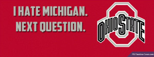 Sports : Osu Ohio State Hate Michigan Facebook Timeline Cover