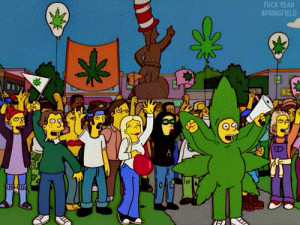 os simpsons, carreata para a legalização da maconha no brasil, br ...