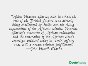 ... avocation of African redemption and the restoration of the African