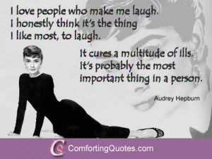 Audrey Hepburn Quotes About Laughing