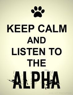 Keep Calm And Listen To The Alpha...I am the alpha More