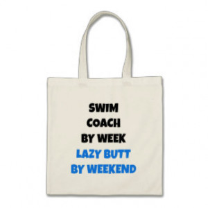 Lazy Butt Swim Coach Canvas Bag