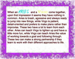 Aries and Virgo Compatibility