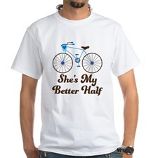 She's My Better Half Quote Mens Bike Design White for
