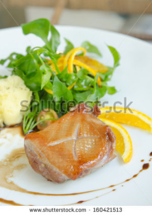Roasted Duck Breast Served