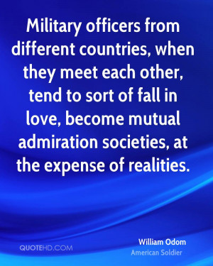 Military officers from different countries, when they meet each other ...