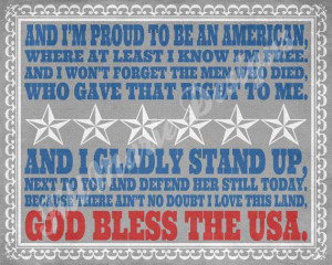 from God Bless the USA by Lee Greenwood