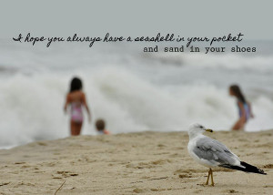 Sharing The Beach Quote Photograph