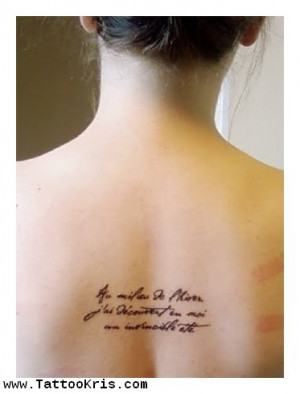 Popular French Quotes Tattoos