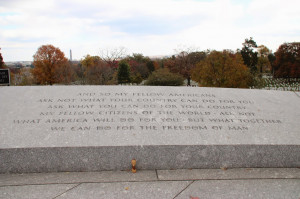 Mr. Hunter and one of JFK's most famous quotes.