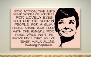 Audrey Hepburn - Quote Painting - Stencil - 24 Inch by 30 Inch - Ready ...