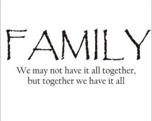 Family Quote Large Vinyl Decal Wall Decal Vinyl Wall Decal Family ...
