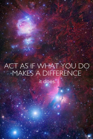 awesome, girly, make a difference, quote, quotes, space, stars, text