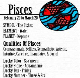 Characteristics of a pisces