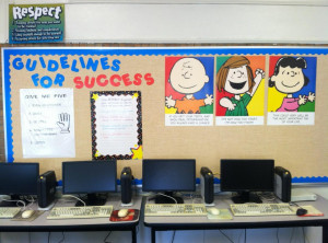 ... some Peanuts-inspired quotes for success. And 4 student computers