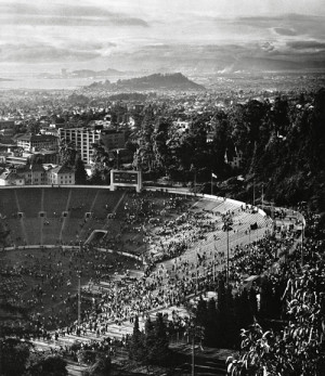 California Memorial Stadium after a 1960s game against Army by Ansel ...