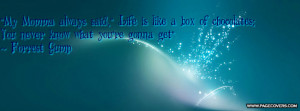 Forrest Gump Quote Facebook Cover - PageCovers.