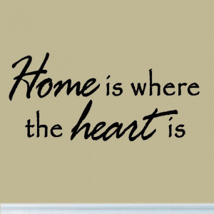 Vinyl Wall Quotes > Home is Where the Heart is Quote Wall Decals Vinyl ...