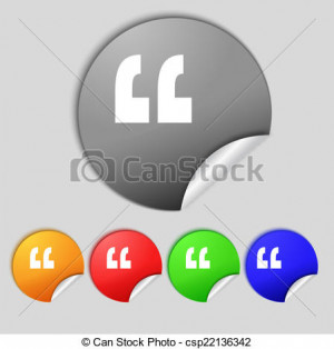 Vector - Quote sign icon. Quotation mark symbol. Double quotes at the ...
