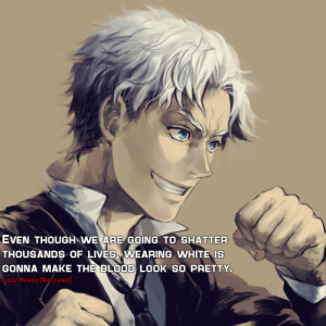 Even though we are going to shatter thousands of lives, wearing white ...