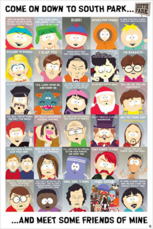 South Park (Quotes 2) - New Characters print by Maxi