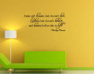 WISE-GIRL-Marilyn-Monroe-Vinyl-Wall-Quote-Decal-Decor
