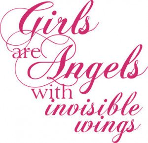 Catalog > Girls Angels With Wings, Vinyl Wall Art