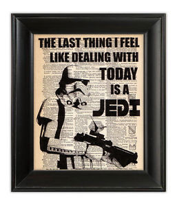 STORMTROOPER-STAR-WARS-Dictionary-Art-Print-Poster-on-Upcycled-Antique ...