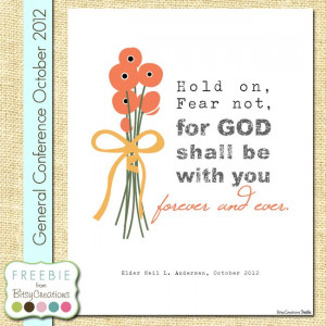 Fear Not FREE LDS Printable from BitsyCreations #ldsconf # ...