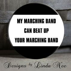 ... band white black - Saxophone, High School Band Quote - Magnet, Key