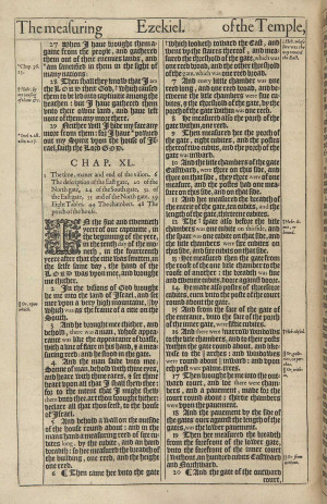 Ezekiel Chapter 40 Original 1611 Bible Scan Courtesy Of Rare Book And ...