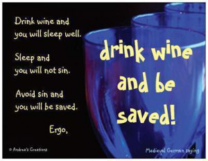 Drink Wine Magnet Funny Wine