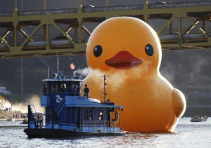 Dutch artist Florentijn Hofman ’s giant rubber ducky arrived in ...