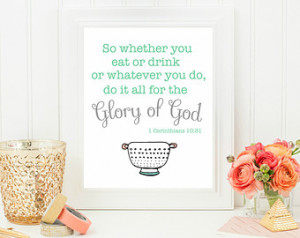 Printable 8x10, kitchen printable, home decor, wall art, bible ...