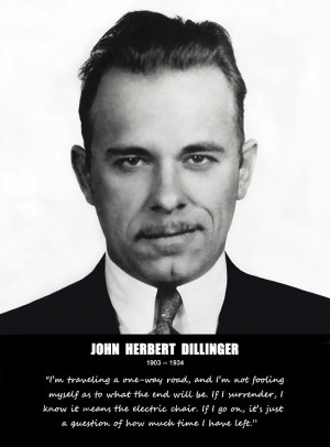 John Dillinger -- Public Enemy No. 1 Photograph