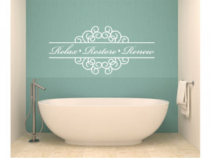 Details about Relax Bathroom Quote Vinyl Wall Decal #2