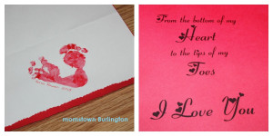 Footprint Heart Card: Last Minute Valentine Gift for Daddy