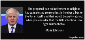 The proposed ban on incitement to religious hatred makes no sense ...