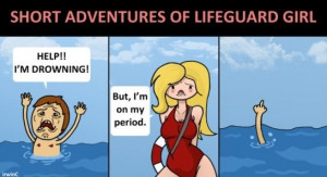 Lifeguard Girl - Funny MEME and Funny GIF from GIFSec.com