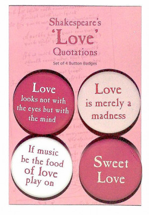 Shakespeare's Love Quotes Badges