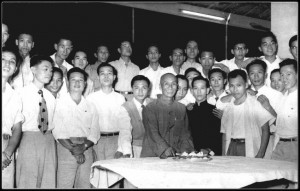 Yip Man on his Birthday with Students