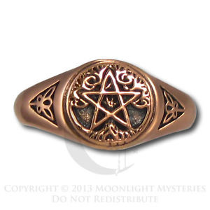 Copper-Tree-Pentacle-Pentagram-Ring-Band-Dryad-Design-Wicca-Pagan ...