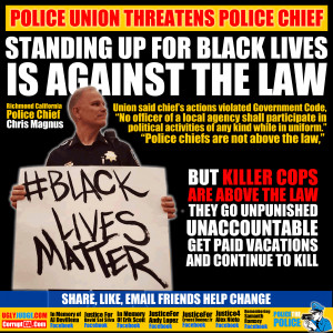 ... police chief chris magnus union attacks his actions police are above