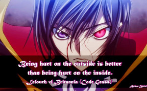 Anime quotes being hurt.