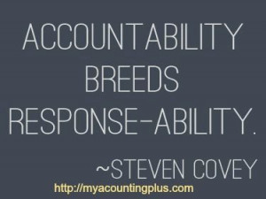 ... . Steven Convey. Accountability = responsibility plus ownership