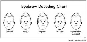 Eyebrow decoding chart US Humor - Funny pictures, Quotes, Pics, Photos ...