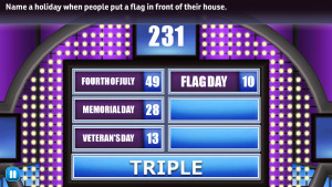Name a holiday when people put a flag in front of their house.