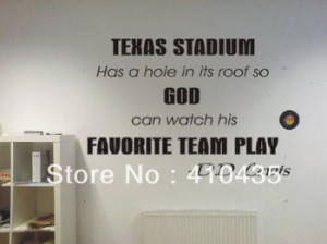 Texas Stadium Dallas Cowboys funny football famous quote Wall Art ...