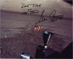 ... lunaire dans la région de Taurus Littrow, signé par Dr Eugene Cernan