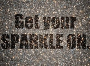 Good quote for a sparkly doormat!